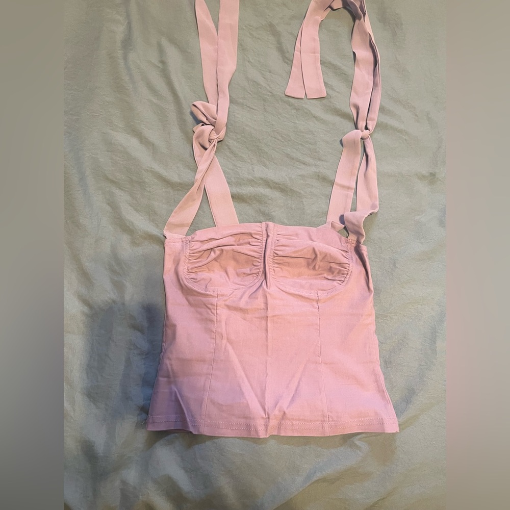 American threats purple corset top